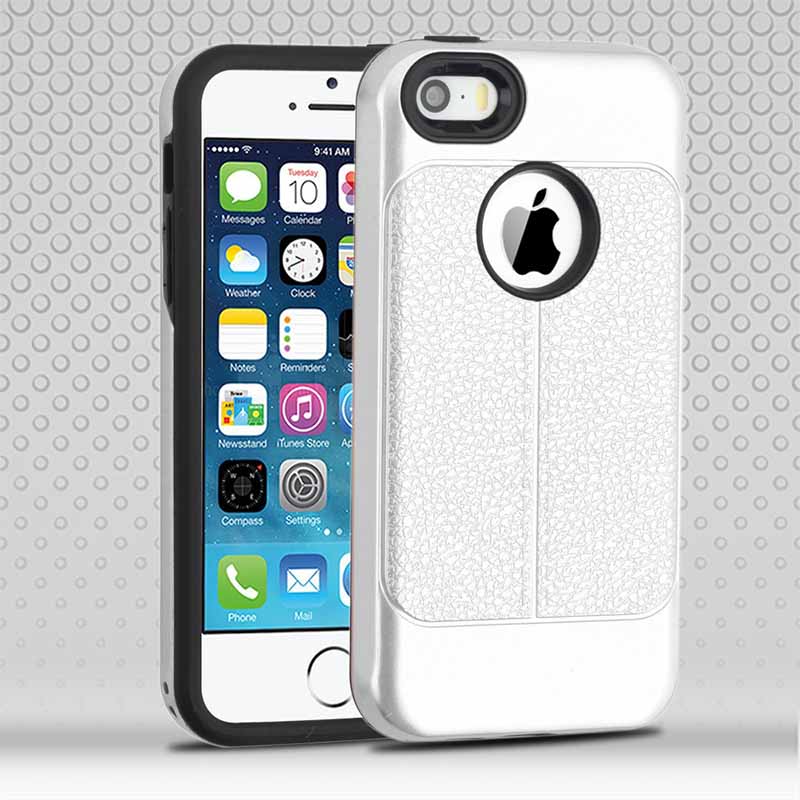 mobiletech-iphone-5-mybat-Silver-Leather-Texture-Black-Hybrid-Protector-Cover
